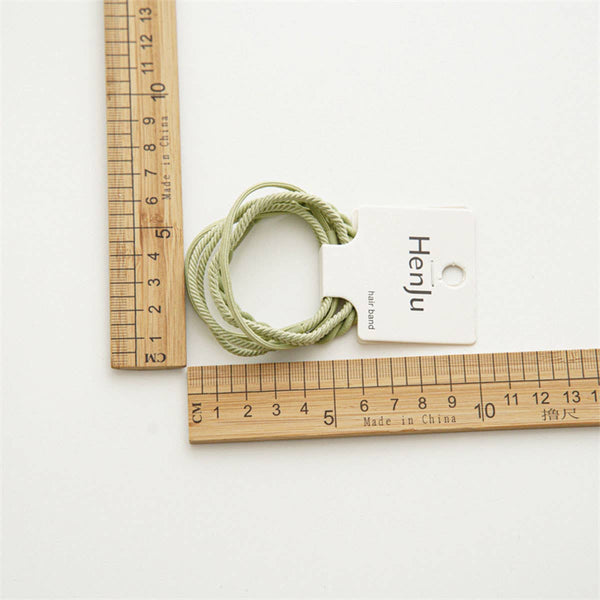 4PCS/SET SUPER STRETCHY ELASTIC SIMPLE HAIR TIES_CWAHA0334: COFFEE / (OS) 3