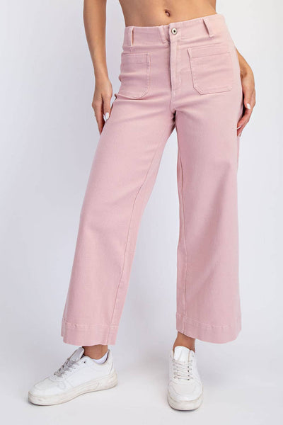 Dusty Pink Cotton Twill Pants