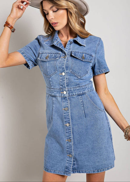 Denim Button Down Dress