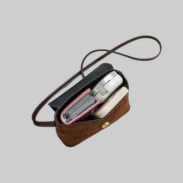 Small Faux Suede Crossbody bag