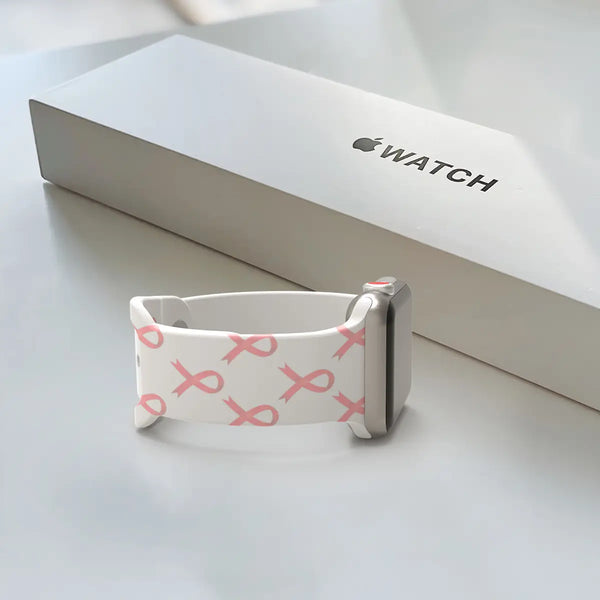Breast Cancer Awareness Pink Ribbon Apple Watch Band