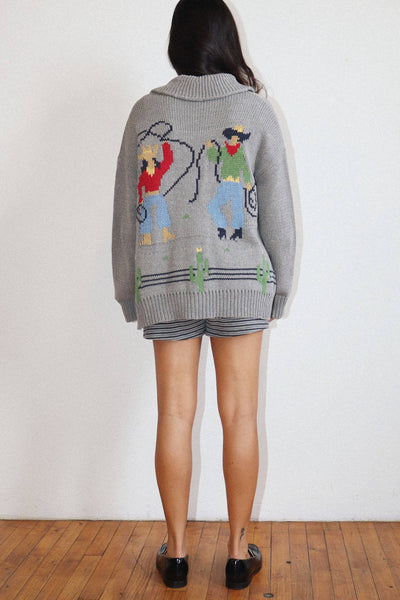 Cowgirl Knit Zip-Up Cardigan