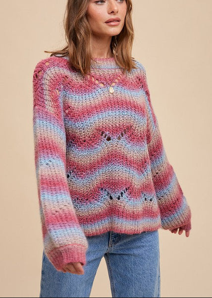 Cozy Mohair Striped Sweater