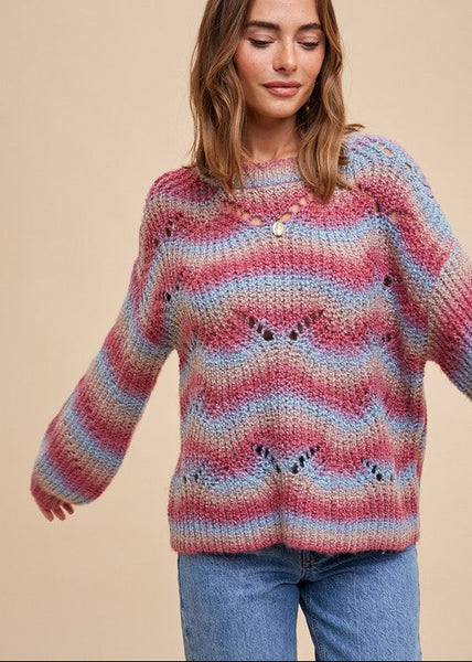 Cozy Mohair Striped Sweater