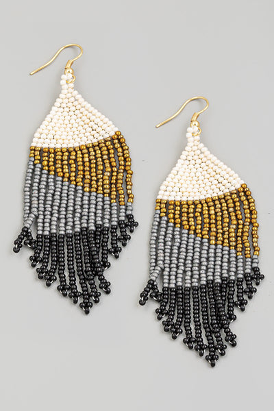 Boho Midnight Beaded Earrings