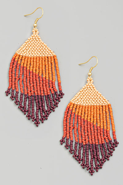 Boho Vibes Berry Beaded Earrings