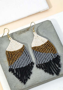 Boho Midnight Beaded Earrings