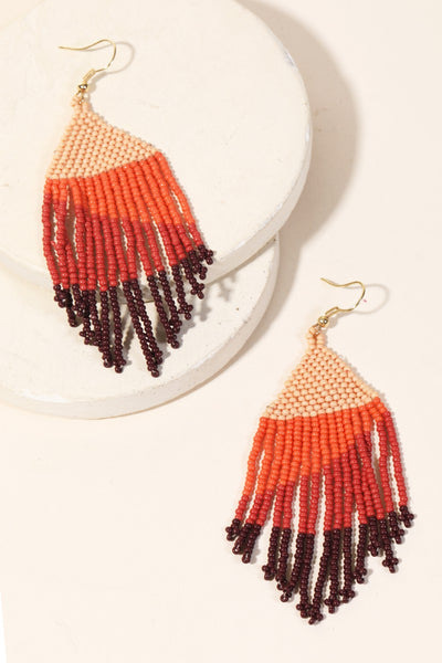 Boho Vibes Berry Beaded Earrings