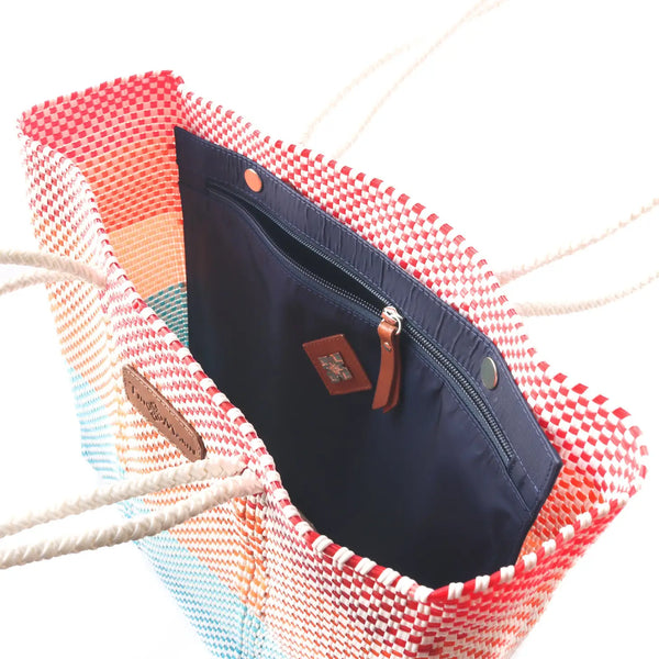 Sunrise Woven Tote Bag by Tin Marin