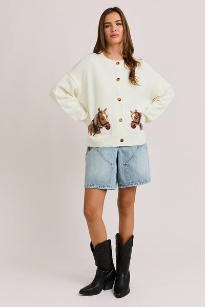 Hold Your Horse Cardigan Sweater