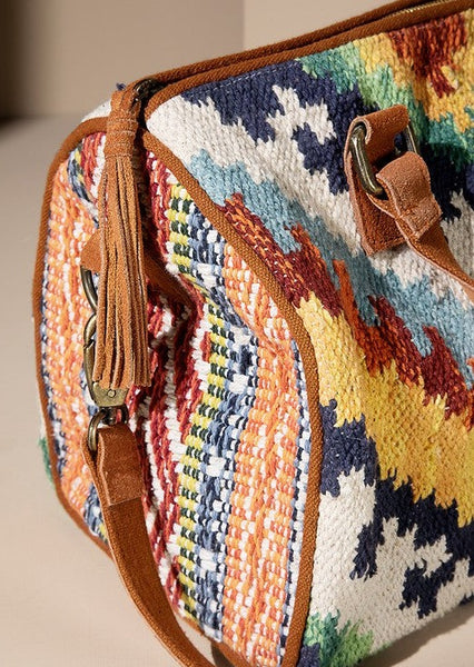 Belmont Boho Aztec Woven Bag