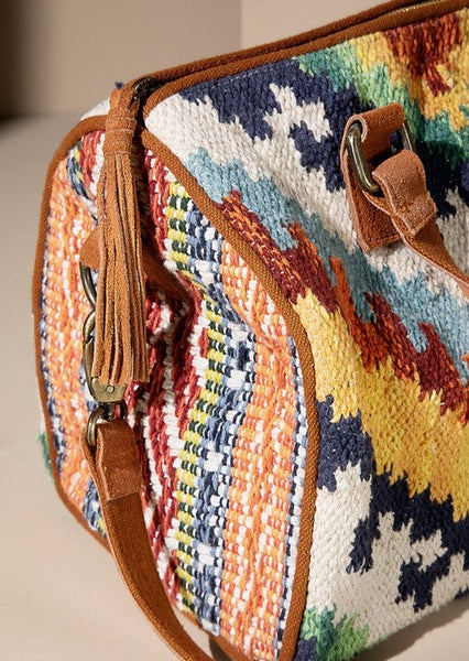 Mother Earth Ethnic Motif Boston Bag