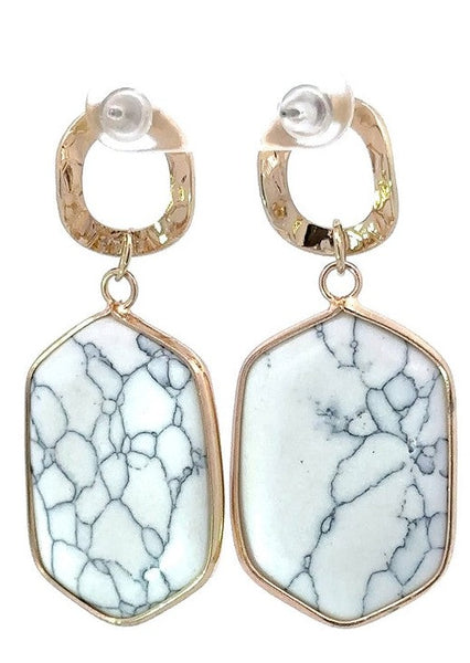 Elegant Stone Dangle Earrings