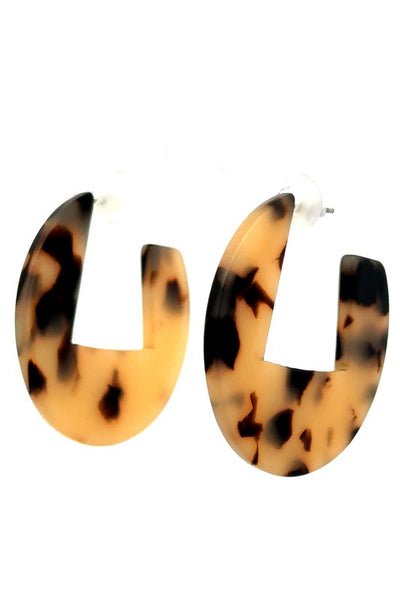 Leopard Print Acrylic Earrings