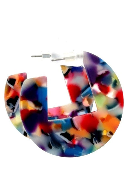 Kaleidoscope Acrylic Hoop Earrings