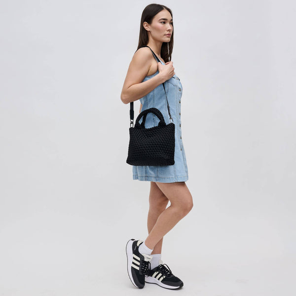 Sky's The Limit Small Woven Neoprene Crossbody: Butter
