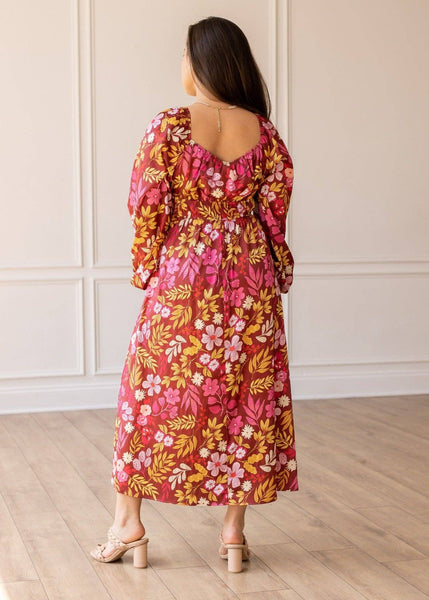 Wine Garden Romance Maxi Dress