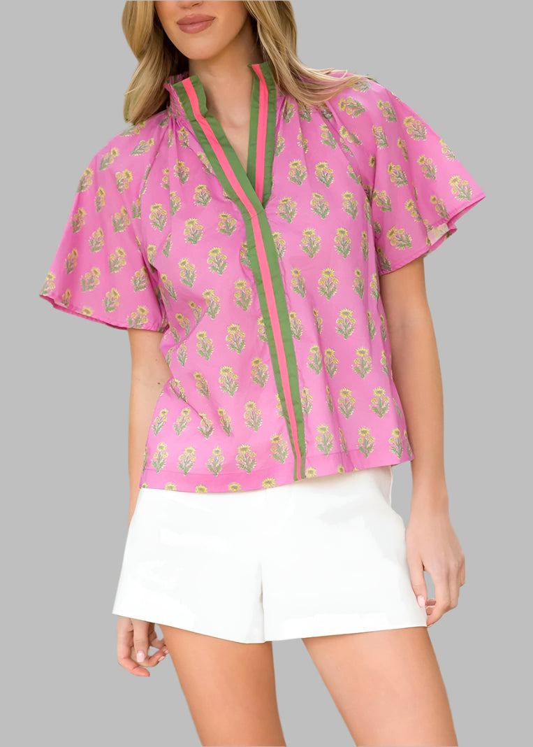 Sunflower Print Top by THML