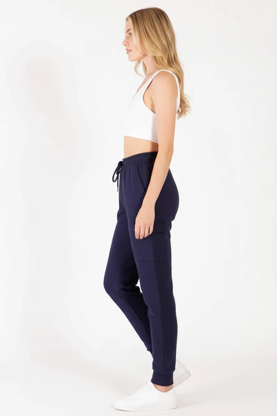 High Rise Cargo Sweatpants Jogger Pants in Navy ~ FINAL SALE