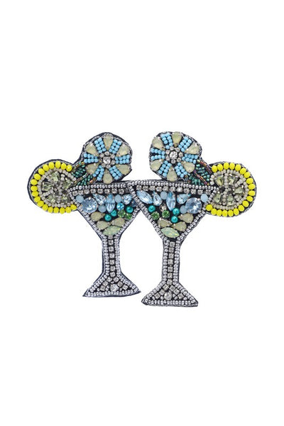 The Jeweled Martini Beaded Earrings