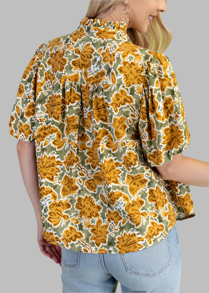Touch of Nature Floral Print Top