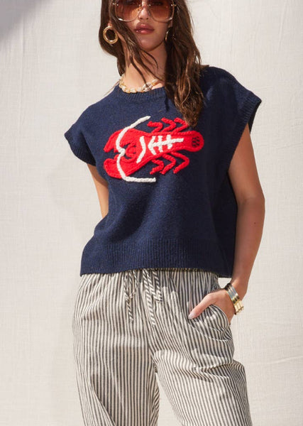 Lobster Design Soft Knit Sweater