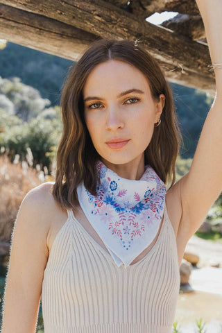 Blissful Bloom Floral Bandana Scarf