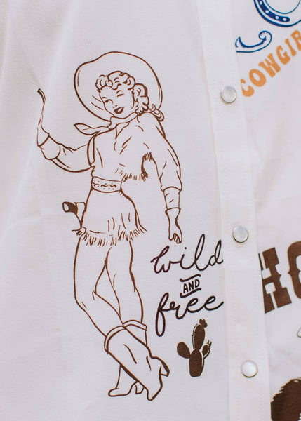 Wild & Free Western Button Down Shirt