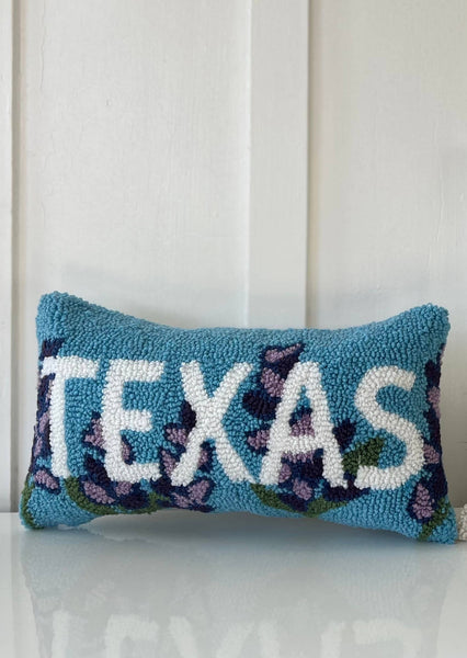 Texas Blue Bonnet Hook Pillow