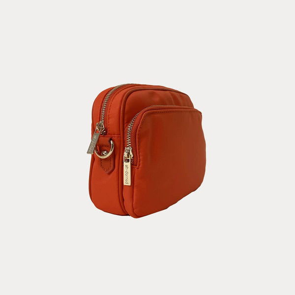 Natalia Nylon Crossbody: ORANGE