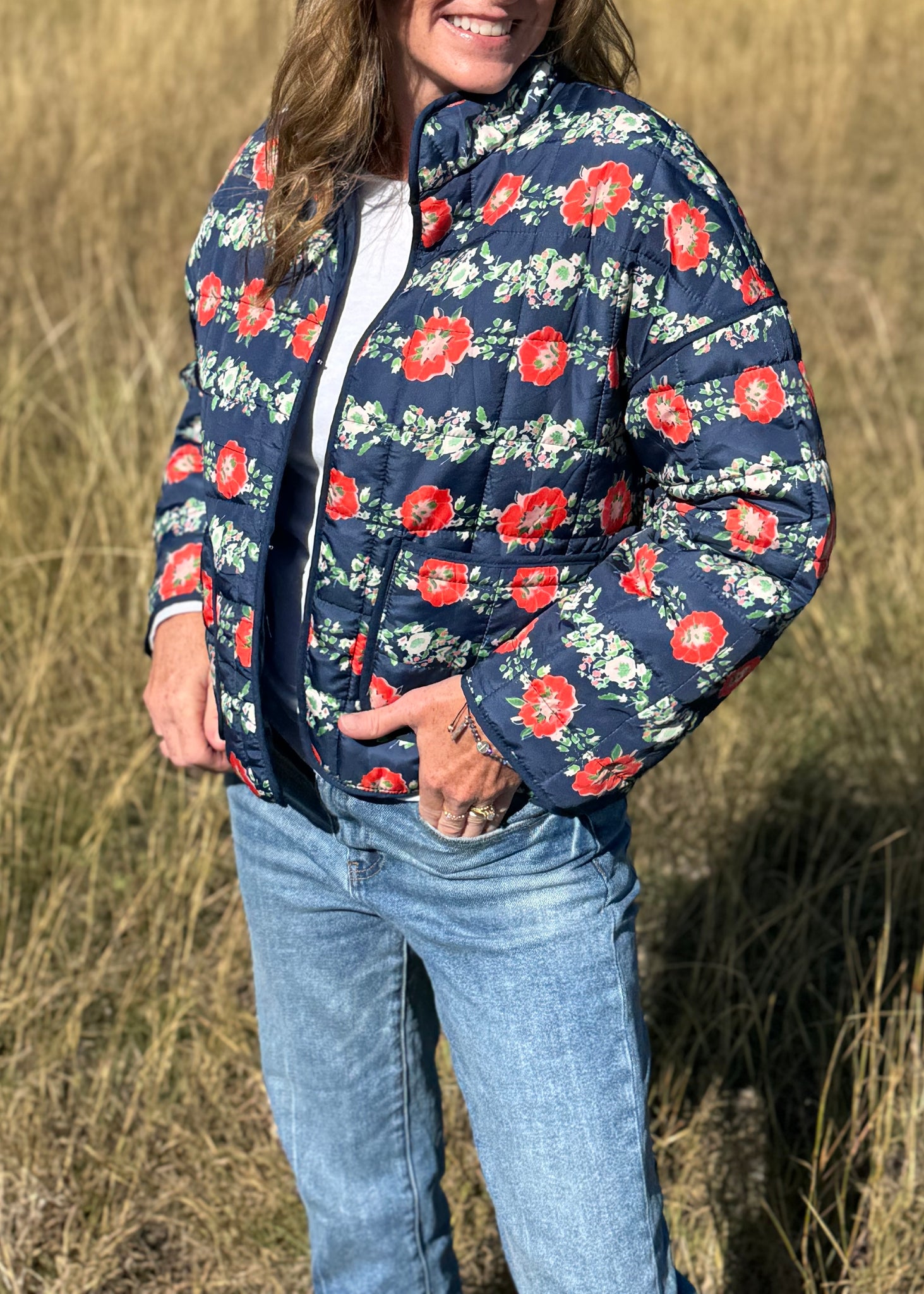 The Must Have Quilted Floral Print Jacket ~ FINAL SALE