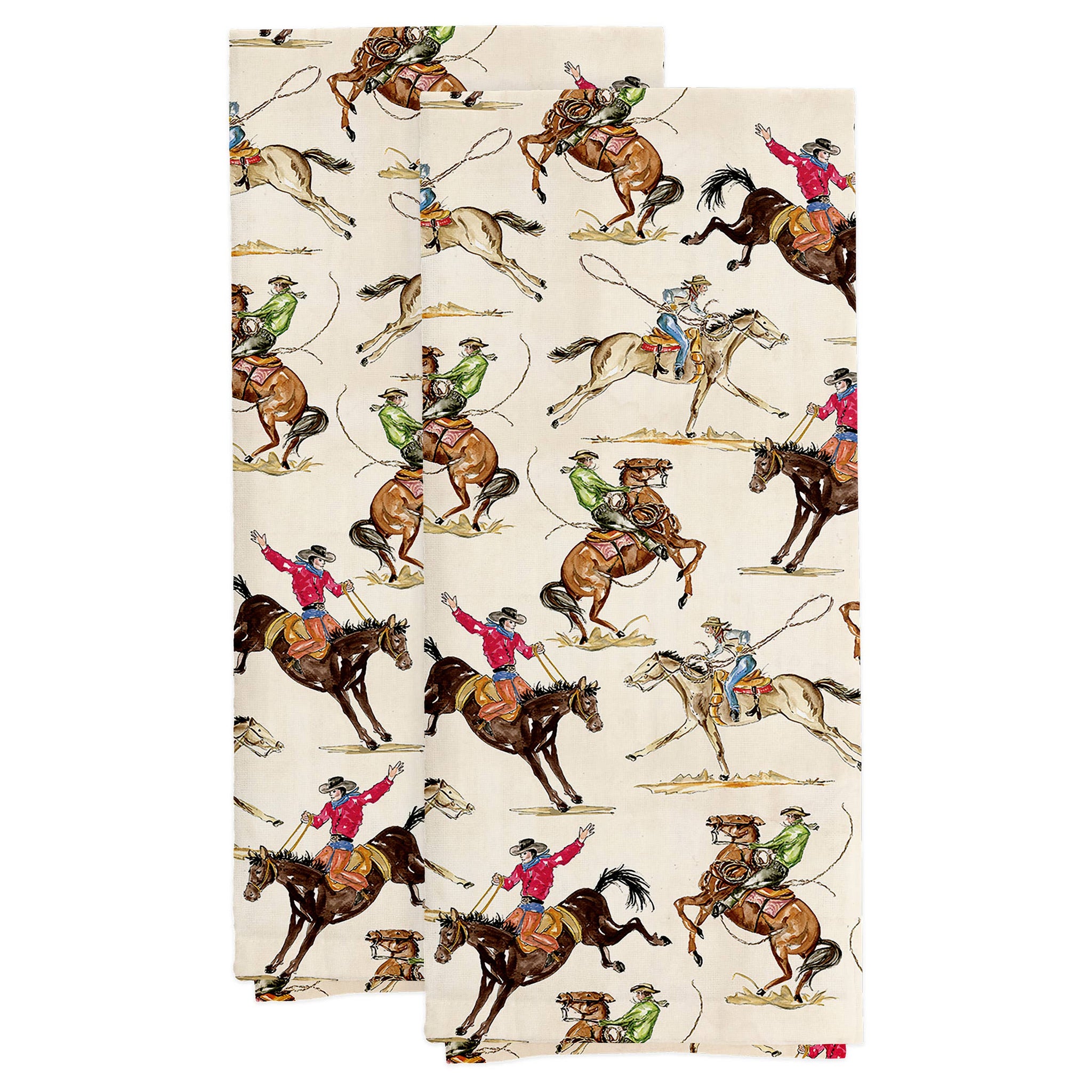 Trail Blazer Western Cotton Tea Towels Set/2
