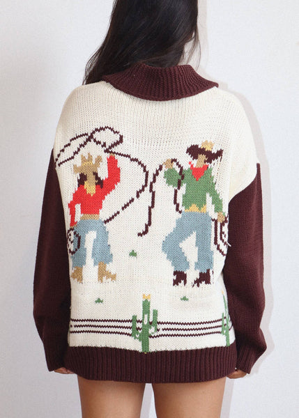 Cowgirl Knit Zip-Up Cardigan