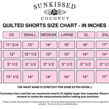 Sun-kissed Coconut Pastel Quilted Shorts