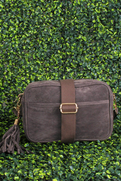 Vegan Suede Crossbody Bags