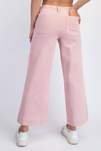 Dusty Pink Cotton Twill Pants
