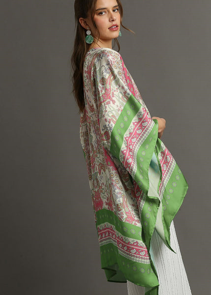 Colorful Silky Kimono