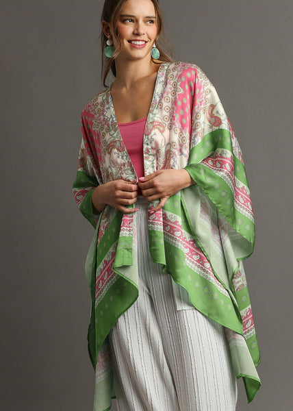 Colorful Silky Kimono