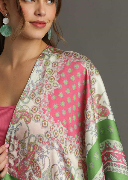 Colorful Silky Kimono