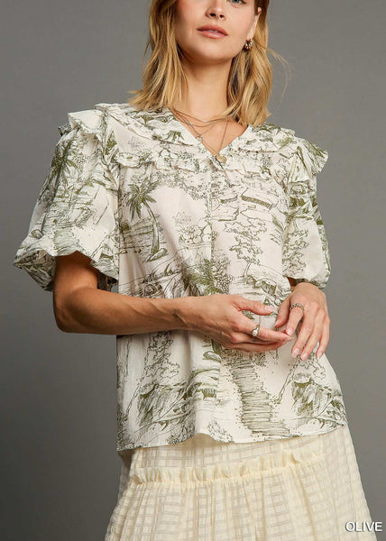 Landscape Print Top