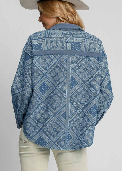 Light Denim Western Shacket