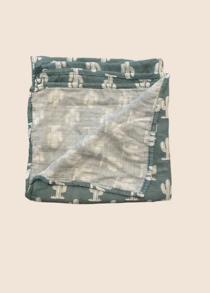 Desert Cactus Muslin Bamboo Oversized Swaddle Blanket