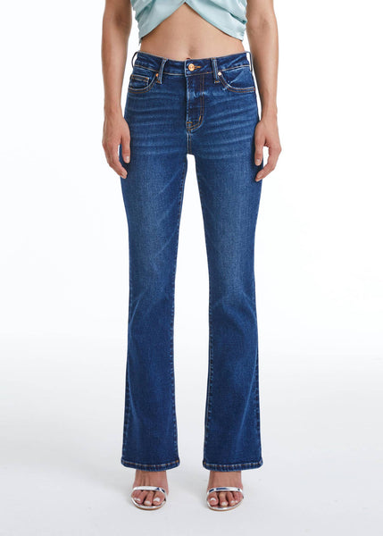 Perfect Stretch High Rise Bootcut Jeans with Finished Hem