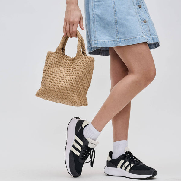 Sky's The Limit Small Woven Neoprene Crossbody: Butter
