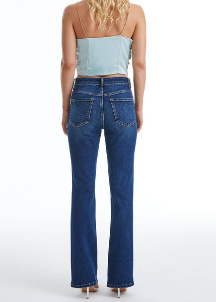 Perfect Stretch High Rise Bootcut Jeans with Finished Hem
