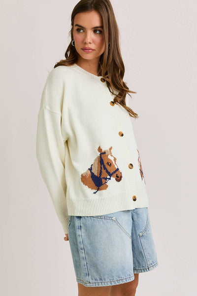 Hold Your Horse Cardigan Sweater