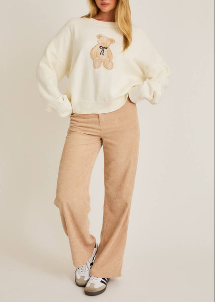 Vintage Vibes Teddy Bear Crewneck Sweater