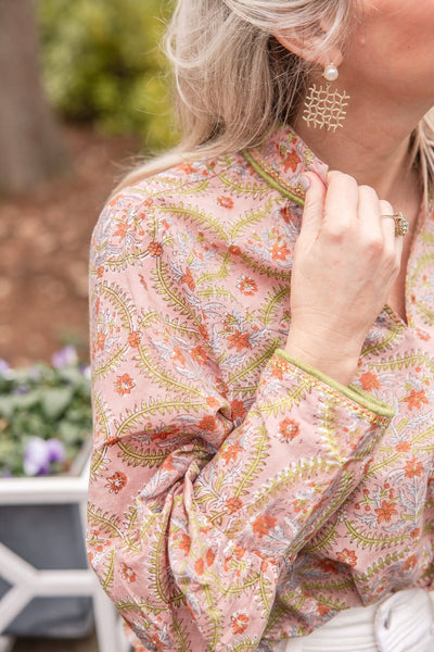 Rosewood Vine Blouse: S/M
