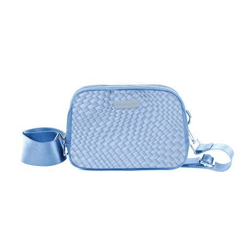 Blue Denim Woven Belt Bag by Parker & Hyde