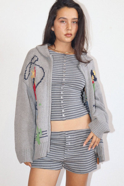 Cowgirl Knit Zip-Up Cardigan